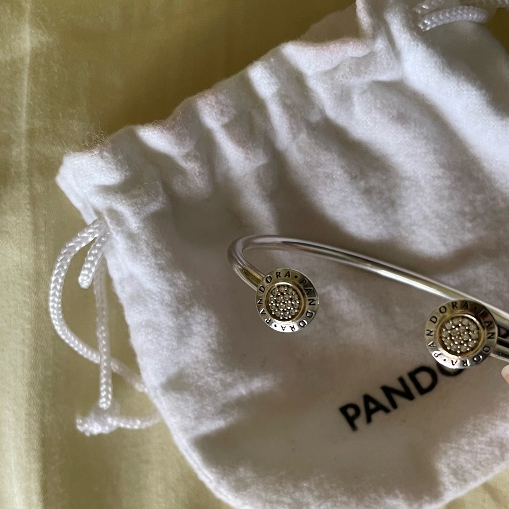 Pandora Two-Tone Open Bangle
